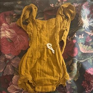 Jamie Kay golden playsuit with Ruffle Sleeves
